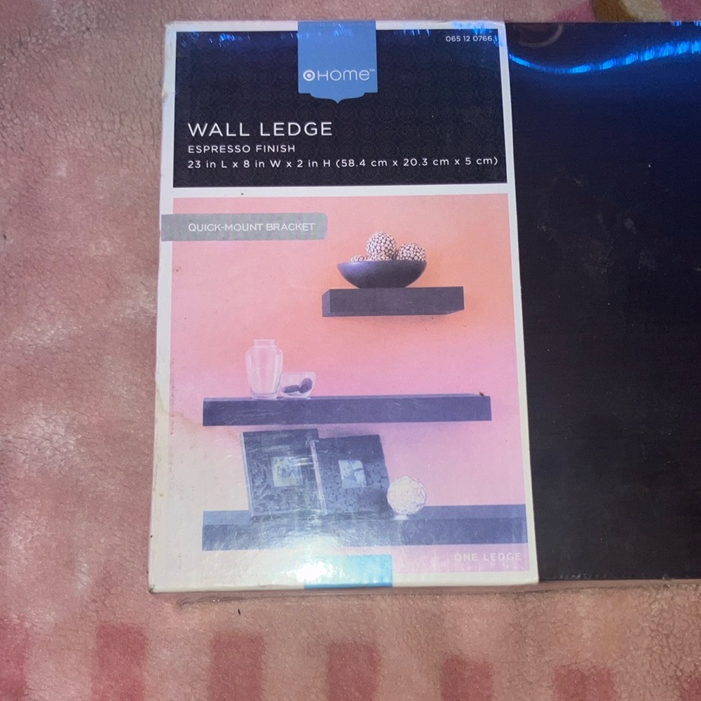 Wall ledge espresso finish